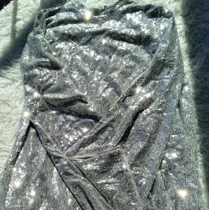Sparkly Sequin Cloak Long sleeve Dress